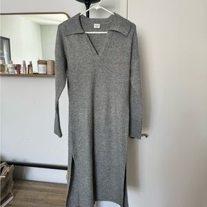 A&F long sleeve midi sweater dress